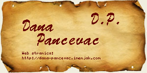 Dana Pančevac vizit kartica